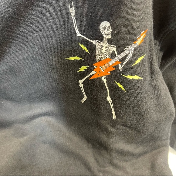 Cat & Jack Black Sweater with Skeleton Design youth size 8 - Picture 2 of 6